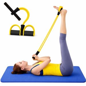 MhIL Yoga Pedal Puller Resistance Band – 4 Pull Fitness Exercise Band